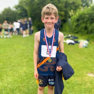 boy with a medal