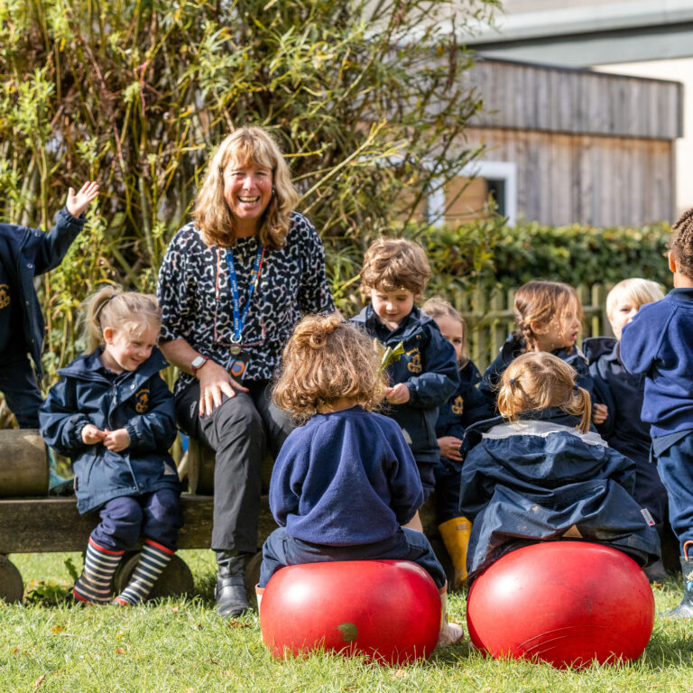 students playing outdoors